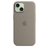 Apple Silicone Case - Coque en silicone avec MagSafe pour iPhone 15 (Ash Brown)