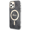 Guess Bundle Pack MagSafe 4G - MagSafe iPhone 12 / iPhone 12 Pro case + charger set (black/gold)
