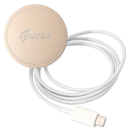 Guess Bundle Pack MagSafe 4G - Set aus hülle für iPhone 11 + MagSafe Ladegerät (Schwarz/Gold)
