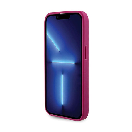 Guess 4G Strass Metal Logo - pouzdro pro iPhone 15 Pro Max (růžové)
