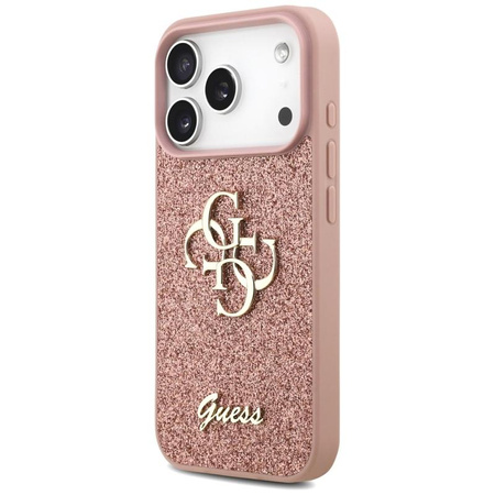Guess Fixed Glitter Big 4G - Hülle für iPhone 17 Pro (rosa)
