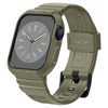 Spigen Rugged Armor Pro - Pasek z obudową do Apple Watch 44/45 mm (Vintage Khaki)