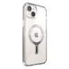 Speck Presidio Perfect-Clear Grip ClickLock & MagSafe - Tasche iPhone 15 Plus / iPhone 14 Plus (Klar / Chrom-Finish / Serene Silber)