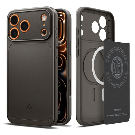 ETUI DO IPHONE 17 PRO MAX SPIGEN THIN FIT ORYGINALNE SZARE ELEGANCKIE