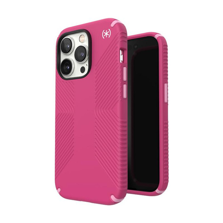 Speck Presidio2 Grip - Anti-slip case for iPhone 14 Pro (Digitalpink / Blossompink / White)