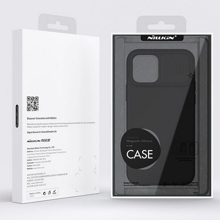 Nillkin CamShield Silky Magnetic - Pouzdro na Apple iPhone 12 / 12 Pro s krytem fotoaparátu (oranžovo-růžové)