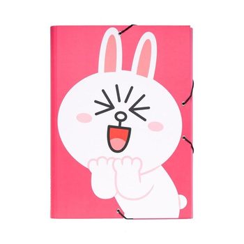 BT21 - CONY Chemise de rangement pour documents A4 en forme de lapin (24 x 34 cm)