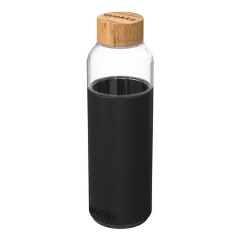 Quokka Flow - Glass water bottle 660 ml (Black)