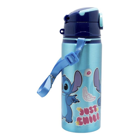 Disney Stitch - Alumínium kulacs szívószállal és pánttal 730 ml