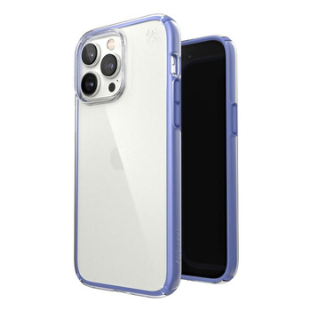 Speck Presidio Perfect-Clear with Impact Geometry - Etui iPhone 14 Pro Max z powłoką MICROBAN (Clear / Grounded Purple)