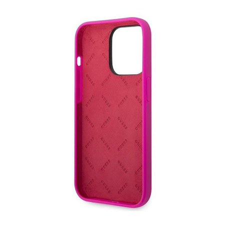 Guess Silicone Vintage - Coque iPhone 14 Pro Max (fuchsia)