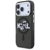 Karl Lagerfeld IML Glitter Karl & Choupette Sketch Logo MagSafe - iPhone 17 Pro Hülle (Schwarz)