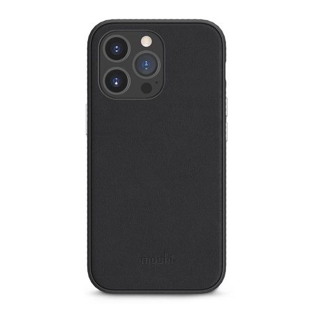 Moshi Overture - 3-in-1 case with flip cover for iPhone 13 Pro (anti-bacterial NanoShield™) (Jet Black)