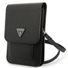 Guess Wallet Saffiano Triangle Logo Phone Bag - Smartphone- und Zubehörtasche (Schwarz)