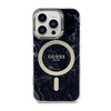 Guess Marble MagSafe - Schutzhülle für iPhone 14 Pro (Schwarz)