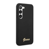 Guess Silicone Script Metal Logo - Case for Samsung Galaxy S23+ (Black)
