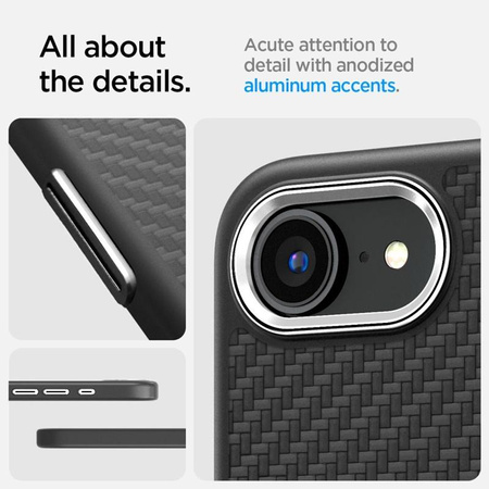 Spigen Enzo Aramid MagSafe - Case for iPhone 16e (Black)