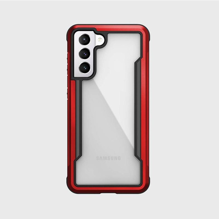 X-Doria Raptic Shield - Samsung Galaxy S21 alumínium tok (antimikrobiális védelem) (piros)