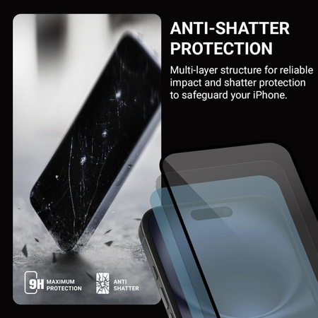 Crong Nano Glass - Verre hybride incassable pour iPhone 16 Pro