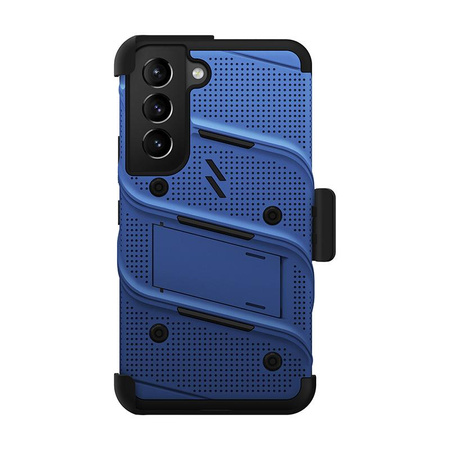 ZIZO BOLT Series - Samsung Galaxy S22 étui blindé avec verre 9H pour l'écran + étui avec support (bleu)