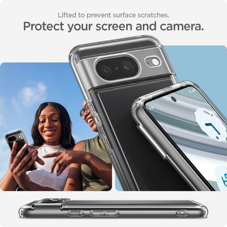 Spigen Ultra Hybrid - Étui pour Google Pixel 8 (Transparent)