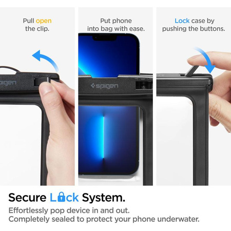 Spigen A601 Universal Waterproof Case - pouzdro pro smartphony do velikosti 6,9" (černé)