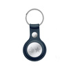 Crong Leather Case with Key Ring - Étui de protection en cuir avec porte-clés pour Apple AirTag (bleu marine)