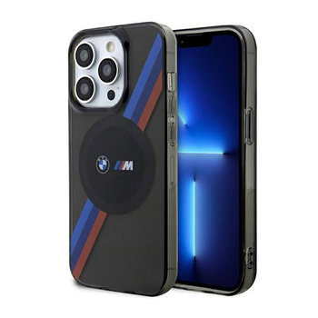BMW Tricolor Stripes MagSafe - Case for iPhone 14 Pro (Grey)