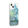 Guess Liquid Glitter Flower – Cover for iPhone 13 (Blue/Green)