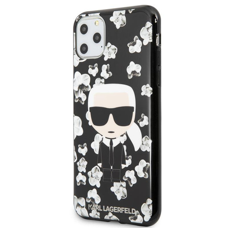Karl Lagerfeld Iconic Karl Flower - Coque iPhone 11 Pro Max (noir)