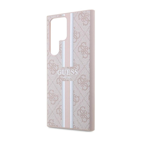 Guess 4G Printed Stripe - pouzdro pro Samsung Galaxy S23 Ultra (růžové)