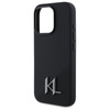 Karl Lagerfeld szilikon árnyék fém Initial MagSafe - iPhone 16 Pro Max tok (fekete)