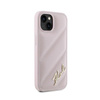 Karl Lagerfeld Diagonal Quilted Script - iPhone 14 / 15 / 13 Case (pink)