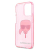 Karl Lagerfeld Karl's Head Glitter - Coque iPhone 13 Pro (rose)