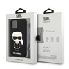 Karl Lagerfeld Fullbody Silicone Iconic Cord - Coque iPhone 12 / 12 Pro (Noir)