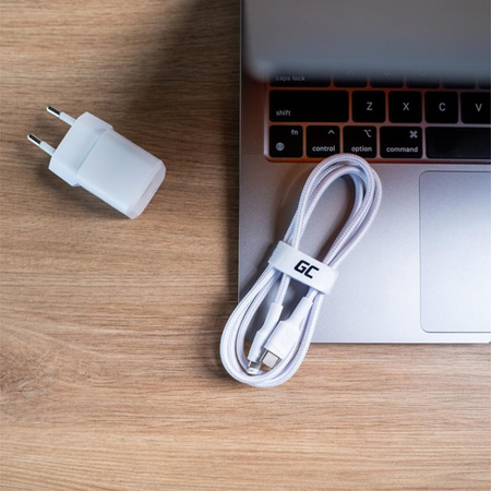 Green Cell PowerStream - Câble USB-C - Lightning 100 cm Câble d'alimentation certifié Apple MFi (blanc)
