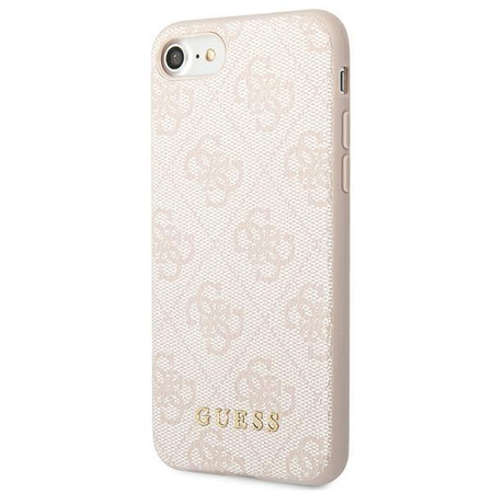Guess 4G Metal Gold Logo - pouzdro pro iPhone SE 2022 / SE 2020 / 8 / 7 (růžové)