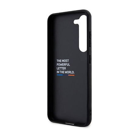 BMW Leather Carbon Blue Line - Etui pour Samsung Galaxy S23+ (noir)