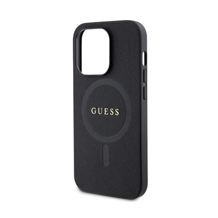 Guess Saffiano MagSafe - iPhone 14 Pro tok (fekete)