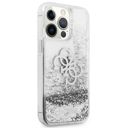 Coque Guess Liquid Glitter 4G Big Logo - iPhone 13 Pro Case (argent)
