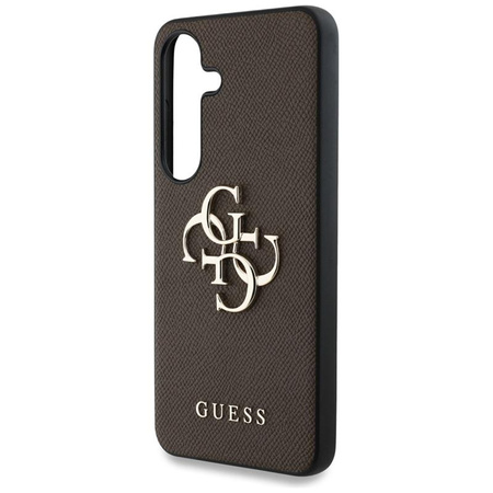 Guess Grained Big 4G Logo Small Classic Logo - Hülle für Samsung Galaxy S25 (braun)