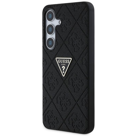 Guess Hot Stamp 4G Pattern Triangle Metal Logo - Case for Samsung Galaxy S25 (black)
