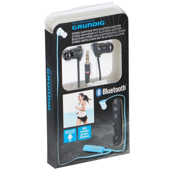 Grundig - Słuchawki douszne z adapterem Bluetooth (czarny)