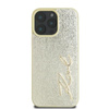 Karl Lagerfeld Metal Signature - Hülle für iPhone 16 Pro (gold)