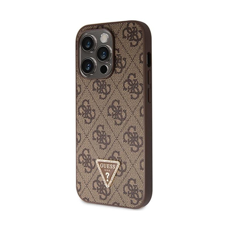 Guess Crossbody 4G fém logó - iPhone 14 Pro Max tok (barna)