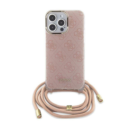 Guess Crossbody Cord 4G Print - Etui iPhone 15 Pro Max (różowy)