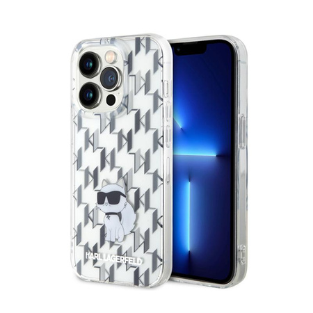 Karl Lagerfeld Monogram Choupette - pouzdro pro iPhone 15 Pro Max (průhledné)