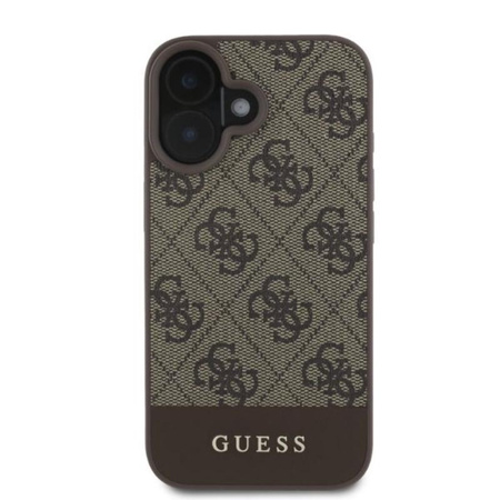 Guess 4G Bottom Stripe – Hülle für iPhone 16 (braun)
