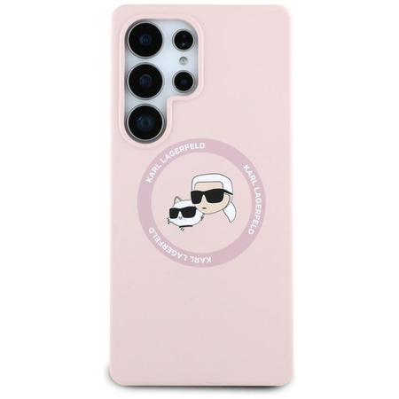 Karl Lagerfeld Silicone Double Heads And Circle MagSafe - Samsung Galaxy S25 Ultra Case (pink)