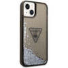 Guess Liquid Glitter Triangle Logo Case - pouzdro pro iPhone 14 (černé)